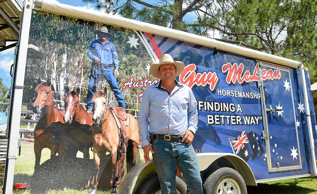 TALENT SHOW: Entertainer, horseman and bush poet Guy McLean brings his horsemanship show to the Warwick Rodeo. TALENT SHOW: Entertainer, horseman and bush poet Guy McLean brings his horsemanship show to the Warwick Rodeo.